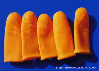 深圳市富金龍勞保用品商行 專業供應橙色防滑手指套與防靜電產品
